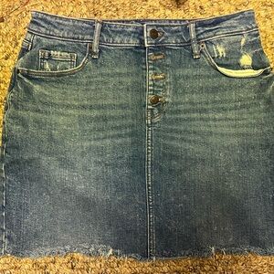 Old Navy Blue Distressed Mini Skirt size 12